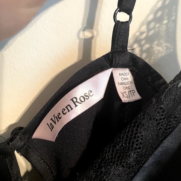 (SOLD) Black Slip Dress (XS) - Picture 4 of 4